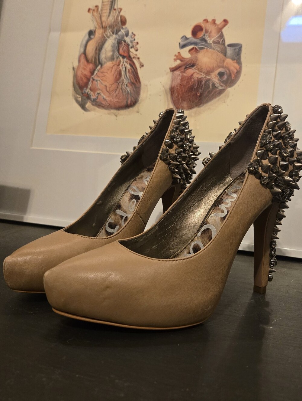 Sam Edelman nude spiked shoes